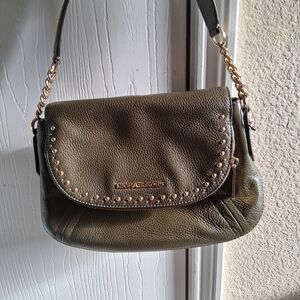 Michael Kors Olive Studded Shoulder Bag